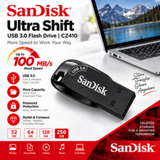 SanDisk Ultra Shift CZ410 USB 3.2 Flash Drive 32GB 64GB 128GB Up to 100MB/s picture