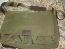 BANANA REPUBLIC Laptop Messenger CrossBody Shoulder green bag NICE  picture