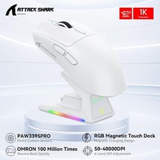 ATTACK SHARK X1 Wireless Gaming Mouse with RGB Charging Dock, PAW3395 PRO Senson picture