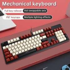 104Key Wired Mechanical Linear Switch Gaming Keyboard w/ Blue Switch RGB Light picture