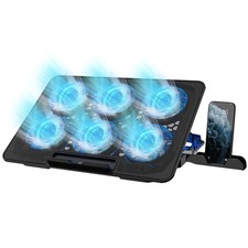 6-Fan Cooler Laptop Cooling Pad USB Stand Quiet LED Light Radiator PC Notebook picture