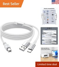 USB C to B Printer Cable 5FT - Multi-Device Compatible with USB MIDI Support picture