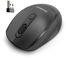 Mouse for Chromebook,Rechargeable Wireless Mouse,3 - Device Black picture