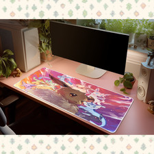 Pokemon Eevee Eeveelutions Desk Mat Mouse Pad Umbreon Sylveon Gaming Large picture