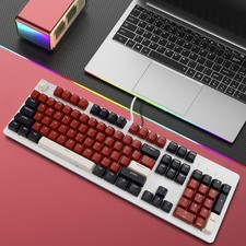 104-Key Wired Mechanical Linear Switch Gaming Keyboard Blue Switch Customizable✨ picture