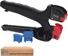 ICC Jackeasy 4-Pair Keystone Jack Termination Tool, Black, 1-Pack picture