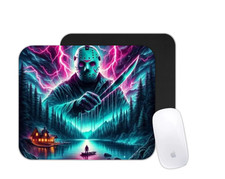Jason Vorhees Horror Slasher Inspired Mouse Pad | Creepy Mask Desk Mat picture