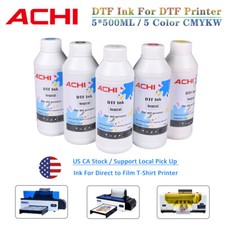 ACHI DTF Ink T-shirt Printer Ink 5*500ml For Epson R1390 L1800 XP600 DTF Printer picture