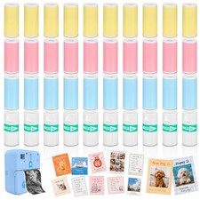 40 Pcs Mini Printer Paper Rolls, Mini Printer Sticker Paper Rolls(4 Colors) picture