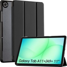 Case for Samsung Galaxy Tab A11+ 11 Inch 2025 - PU Leather Smart Cover, Black picture