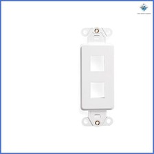QuickPort Decora Insert 2-Port White Compatible with Decora Wallplates picture