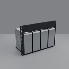 Cluster Rack 4U 4 Bay for Mac Mini M4 M5 Pro M6 10 Inch Vertical Dock AI Server picture