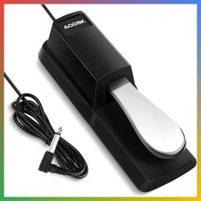 Sustain Pedal Universal Foot Damper Polarity Switch Non Slip 1 4 Inch Jack Digit picture