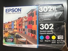 GENUINE EPSON 302XL Black & 302 Tri-Color Original Ink Combo  4955/OB picture