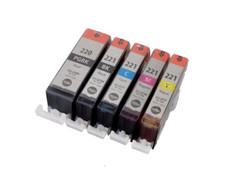 5-Compatible Canon Ink Replacement Cartridges ~ Black ~ Magenta ~ Yellow ~ Cyan picture