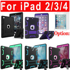For Apple iPad 2/3/4  ShockProof Military Smart Stand Kid Case /Screen Protector picture