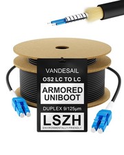 VANDESAIL 150M LC-LC Single Mode OS2 Armored Fiber Cable 492FT picture