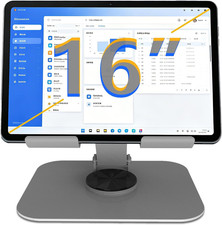 Universal Tablet Stand 360° Rotation Foldable Holder for Desk Grey picture
