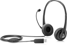 HP  Stereo USB Headset On-Ear Wired Headset with In-line Microphone T1A67AA picture