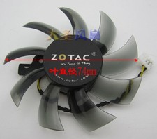 New For ZOTAC 9800gt Graphics Card Fan Blade Diameter 74mm 2-wire 4P Plug picture