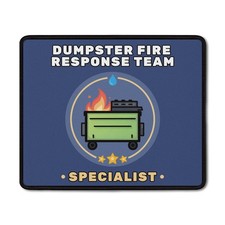 J069 Dumpster Fire Response Team Mouse Pad Work Laptop Desk 9.5x7.9 Inch picture