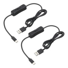 3.28ft USB Extension Cable Type C to USB Male 66W Data Power Cord Black 2Pack picture