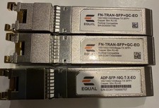 Lot Of 2x Equal FG-TRAN-SFP+GC-EO, 1x ADP-SFP+10G-T-X-EO picture