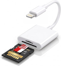 Lightning to SD Card Camera Reader for Iphone Ipad, Dual Card Slot Memory Card picture