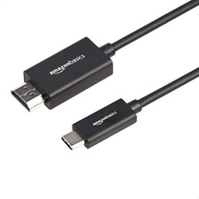 Amazon Basics Premium Aluminum USB-C to HDMI Adapter Cable 3ft Black picture