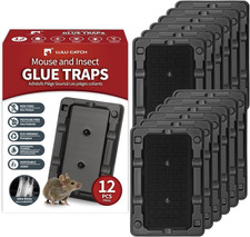 LULUCATCH Mouse & Insect Traps 12 Pack, Heavier Sticky Traps with Non-Toxic Glue picture
