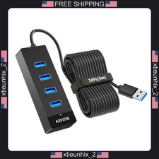 USB 3.0 Hub 4 Ports with 10Ft Cable for PC, Laptop, External Drives picture