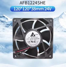 Delta AFB1224SHE 12038 DC24V 0.75A 2-pin Large Air Volume Inverter Cooling Fan picture