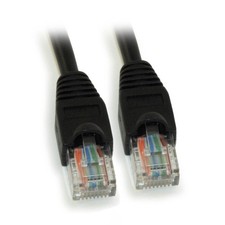 60ft Cat5E Ethernet Patch Cable RJ45 Black Snagless Stranded Network Cord picture