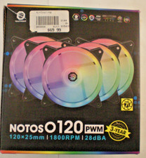 Bitspower NOTOS O 120 PWM Fan Digital RGB (5PCS) New In Open Box Sealed Bags picture