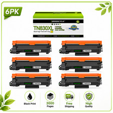 6PACK BK High Yield TN830XL Toner for Brother HL-L2460DW DCP-L2640DW HL-L2400D picture