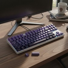 Double Shot Gradient Purple Keycaps - 136 Durable PBT Set for Gaming Keyboards picture