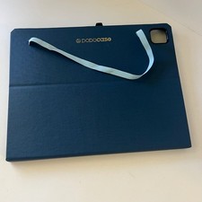 DODOcase Navy Blue Canvas Book Style iPad Case Made in USA Elastic Strap Closure picture
