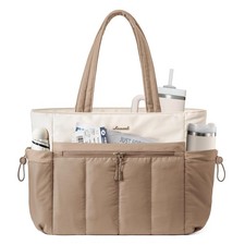 Puffer Laptop Bag for , Ultra-Lightweight Puffer Tote Bag w/Organized Compart... picture