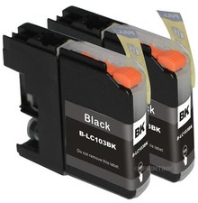 2 Pk LC103 LC-103 XL Black Ink Cartridges Fit For MFC-J870DW MFC-J875DW picture