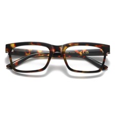 Rectangle Blue Light Glasses for Men, (Tortoise Frame) picture