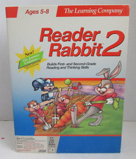 VINTAGE 1991 The Learning Company Reader Rabbit 2 Big Box IBM 3.5 picture