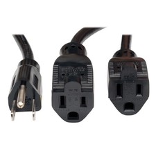 Tripp Lite P02418N13A2R 18in Power Splitter Cord 5-15P to 5-15R picture