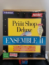 New Vintage Broderbund The Print Shop Deluxe  Ensemble 2 CD-ROM PC Software picture