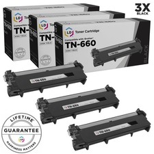 LD 3pk Comp Black Laser Cartridge for Brother Toner TN660 L2315DW MFC-L2680W picture
