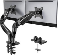HUANUO HNDS6 FlowLift Dual Monitor Stand Desk Mount C-Clamp Grommet for 13-32