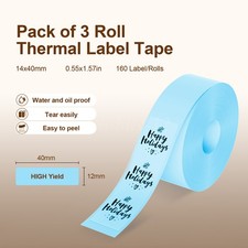 Pastel Color Thermal Sticker Paper Continuous Label Rolls for HP 2 Label Maker picture