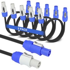 5 Pack Stage Light Powercon Cable, 3 Pin 16AWG AC Powercon Connector Cord Inp. picture