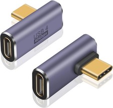 Poyiccot USB-C Right Angle 90 Degree Adapter 40Gbps 8K 60Hz 100W USB-C M to F picture