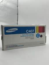 Genuine Samsung CLT-C407S Cyan Toner Cartridge for CLP-32x CLX-318x OEM picture