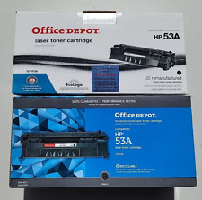 Office Depot 2Pack Reman Toner HP 53A Reman Black Laser Toner Cartridge Q7553A picture